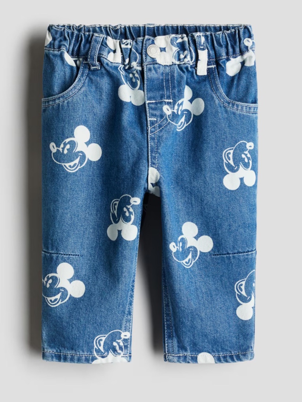 H&M Mickey Mouse printed Jeans - size 12m